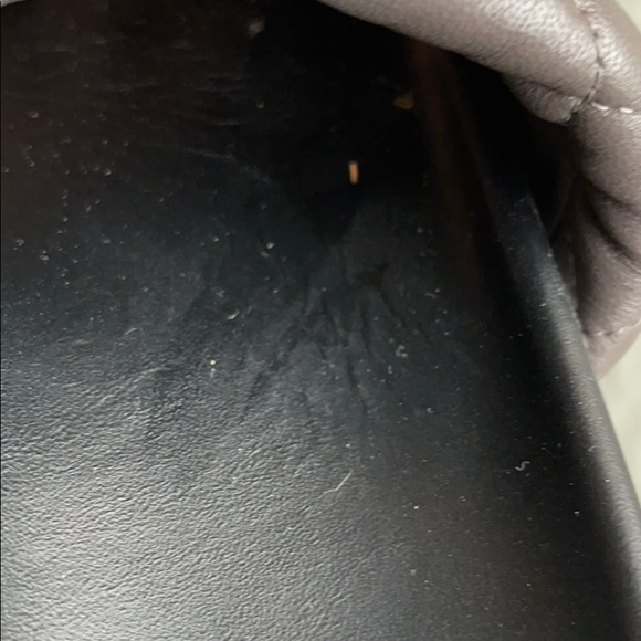 MGEMI GREY LEATHER SANDAL SLIDE - Picture 5 of 7